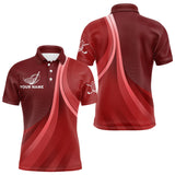 Maxcorners Mens golf polo shirts custom name Red golf shirt, tournament golf tops for mens, golf gift LM0607