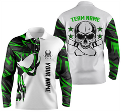 Maxcorners Camo Skull Bowling Team Multicolor Option Customized Name And Team Name 3D Shirt