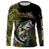 Maxcorners Custom Largemouth Bass fishing camouflage Fishing Jersey, Personalized Bass fishing Long sleeve shirts LM0201