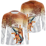 Maxcorners Redfish fishing scales pattern Custom performance long sleeve Fishing Shirts, Red Drum Fishing jersey LM0607
