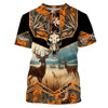 Maxcorners Deer Hunting Camo Orange Black Custom Name 3D All over print shirts, personalized hunting gifts LM2608