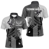 Maxcorners Personalized Gray camo Golf polo shirts for men custom camo golf shirts, unique golf gifts