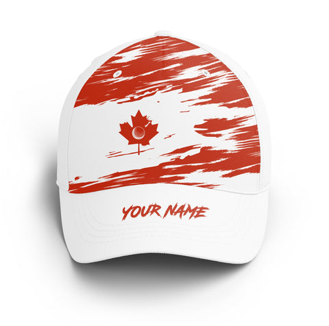 Maxcorners Canadian flag golf hat custom name baseball golf cap hat, best golf gifts golfers