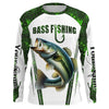 Maxcorners Bass fishing green camo Custom UV Protection long sleeve fishing shirts LM0201
