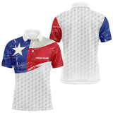 Maxcorners Mens golf polo shirts Texas flag patriotic custom name golf shirts for men, gift for the golfers