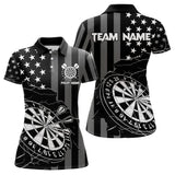 Maxcorners Personalized Black American flag Lightning thunder Custom Dart Team Shirts For Mens Darts Jersey