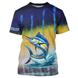 Maxcorners Personalized Marlin Fishing jerseys, Marlin scales UV protection performance saltwater fishing shirt LM2408
