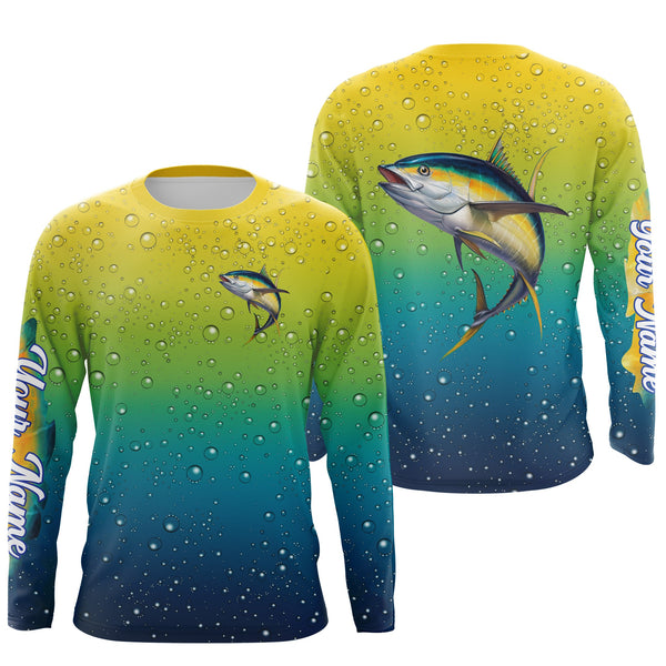 Maxcorners Tuna fishing scales bubble Custom Name UV protection UPF 30+ custom saltwater fishing jersey LM2408