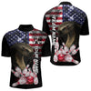 Maxcorners Smoke American Flag Cobra Snake Bowling Shirts for Men Custom patriotic Team Bowling jerseys LM2007