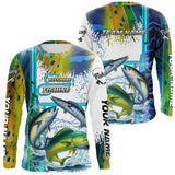 Maxcorners Mahi Mahi, Wahoo, Tuna slam fishing scales custom fishing team jerseys, Offshore fishing apparel LM0607