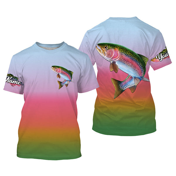 Maxcorners Rainbow Trout 3D Shirts Customize Name