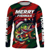 Maxcorners Personalized Funny Christmas Walleye Fishing Shirts, Mery Fishmas Fishing Gift
