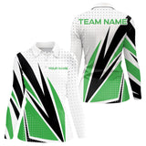 Maxcorners Black, White and Green Golf polo shirts For Mens custom mens golf top, unique golf giftsMT0306