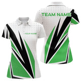 Maxcorners Black, White and Green Golf polo shirts For Mens custom mens golf top, unique golf giftsMT0306
