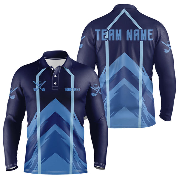 Maxcorners Golf polo shirts For Mens custom team mens golf top, unique golf gifts | BlueMT0306