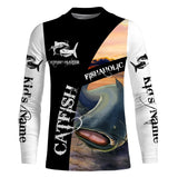 Maxcorners Customize Name All Over Printed 3D Shirt Catfish Fishing Hoodie