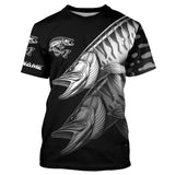 Maxcorners Black Musky performance Fishing Shirts Custom Muskie Fishing Long Sleeve Tournament Fishing Shirts MT2108