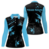 Maxcorners Black and Blue Golf polo shirts For Men Custom name mens golf outfits, gifts for golf loversMT0306