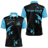 Maxcorners Black and Blue Golf polo shirts For Men Custom name mens golf outfits, gifts for golf loversMT0306