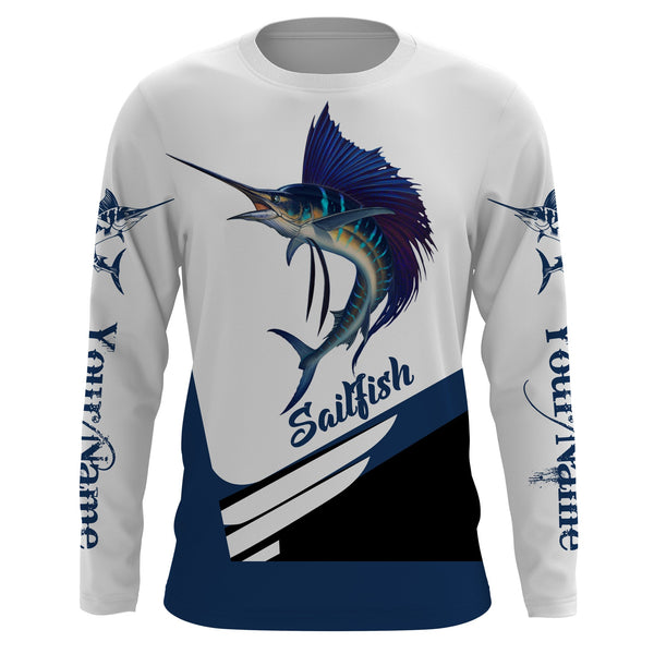 Maxcorners Sailfish fishing saltwater sportfishing Custom Name UV protection UPF 30+ fishing jersey LM2408