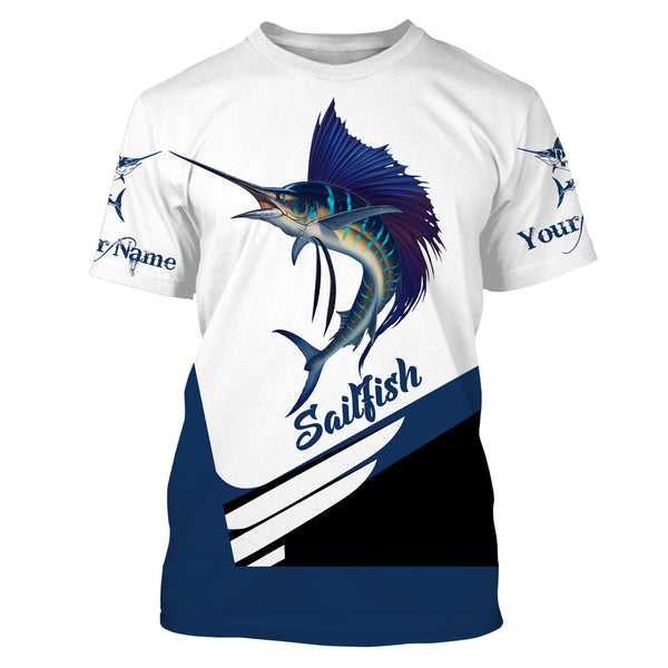 Maxcorners Sailfish fishing saltwater sportfishing Custom Name UV protection UPF 30+ fishing jersey LM2408