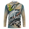Maxcorners Chinook salmon King salmon fishing scales Custom name fishing jerseys | Long sleeve, Long Sleeve Hooded LM0201