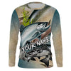 Maxcorners Chinook salmon King salmon fishing scales Custom name fishing jerseys | Long sleeve, Long Sleeve Hooded LM0201