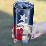 Maxcorners Texas Slam Redfish Puppy Drum Stainless Steel Fishing Tumbler Customize Name