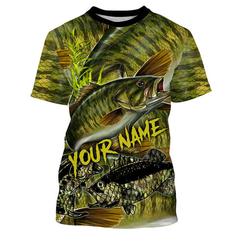 Maxcorners Smallmouth Bass Fishing 3D Shirts Customize Name