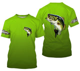 Maxcorners Customize Name Largemouth Bass Fishing 3D Shirts