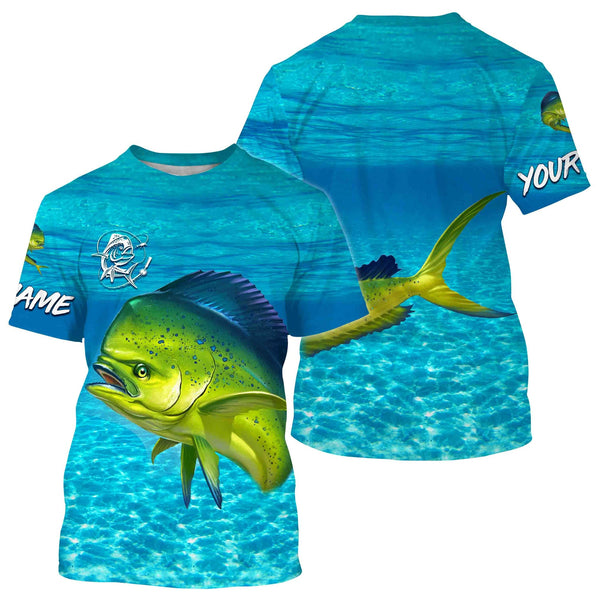 Maxcorners Customize Name Mahi Mahi Fishing 3D Shirts