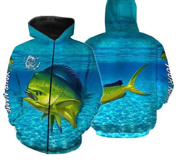 Maxcorners Customize Name Mahi Mahi Fishing 3D Shirts