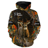 Maxcorners Custom Name Deer Hunter Black Orange Camo 3D All Over Printed Clothes