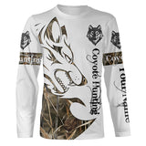 Maxcorners Coyote Hunting Predator Camouflage Custom Name Shirt 3D All Over Printed Clothes