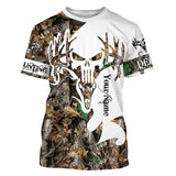 Maxcorners Deer Skull Grim Reaper Hunting Customize Name 3D Shirts