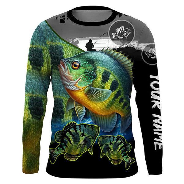Maxcorners Bluegill fishing scales customize performance long sleeves Fishing shirts, Bluegill fishing jerseys LM2408