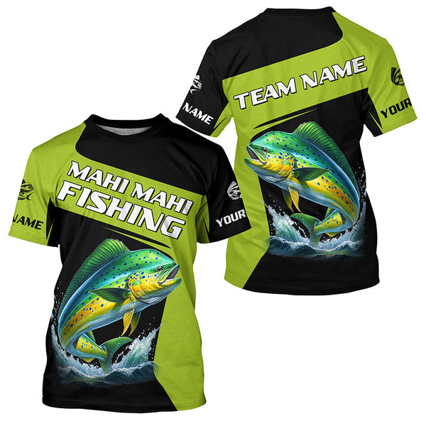 Maxcorners Mahi Mahi fishing Custom Long Sleeve Tournament Fishing Shirts, Performance Dorado Fishing Jerseys MT2108