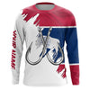 Maxcorners Wyoming flag WY Fishing Fish Hook UV protection custom long sleeve Patriotic fishing apparel MT2108