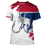 Maxcorners Wyoming flag WY Fishing Fish Hook UV protection custom long sleeve Patriotic fishing apparel MT2108