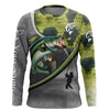 Maxcorners Largemouth Bass fishing scales personalized fishing shirts Long sleeve, Long Sleeve Hooded LM0201