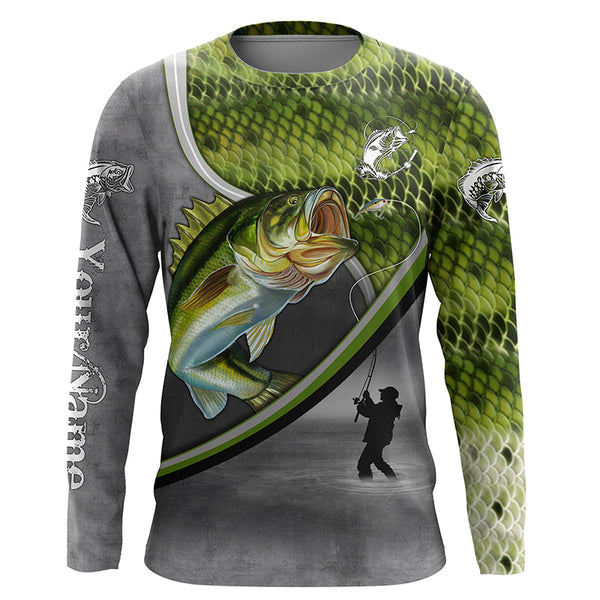 Maxcorners Largemouth Bass Fishing Customize Name 3D Shirts