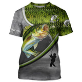 Maxcorners Largemouth Bass Fishing Customize Name 3D Shirts