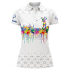 Maxcorners Golf Watercolor Golf Heartbeat Customized Name 3D Shirt