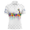 Maxcorners Golf Watercolor Golf Heartbeat Customized Name 3D Shirt