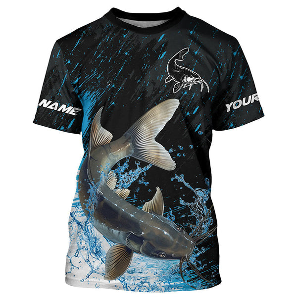 Maxcorners Personalized Catfish fishing Long Sleeve Performance Fishing Shirt custom Catfish fishing jerseys MT2108