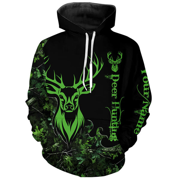 Maxcorners Deer Hunting Green Camo Customize Name 3D All Over Printed Shirts Personalized Deer Hunting gifts LM2608