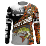 Maxcorners Musky ( muskie) Halloween Fishing Customize Name 3D Shirts