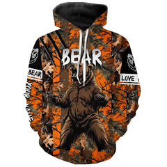 Maxcorners Bear hunter big game hunting Customize Name 3D All Over Printed Shirts, Bear hunting apparel LM2608