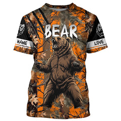 Maxcorners Bear hunter big game hunting Customize Name 3D All Over Printed Shirts, Bear hunting apparel LM2608