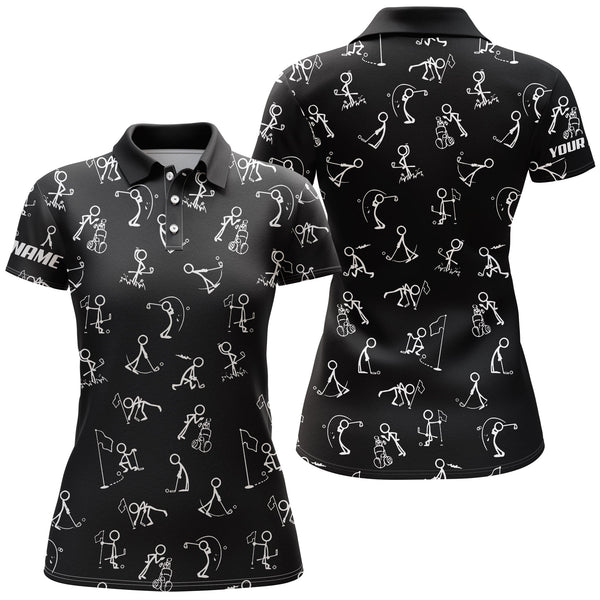 Maxcorners Women Golf Polo Shirts Custom Name Funny Golf Pattern